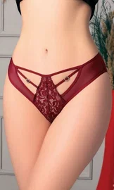 NightLight Önü Pencereli Bordo Erotik Kadın Külot NightLight 9167