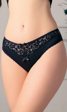 NightLight Beli Kenarları Dantelli Erotik Kadın Külot NightLight 9170