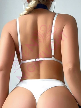 NightLight Boyunluklu Bilekli Fantazi Çoraplı Sütyen Külot Takım Nightlight 7027 - Alternatif Görünüm