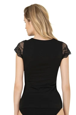 Özkan Önü Dantel Detaylı V Yaka Kadın Pamuklu Modal Esnek Yumuşak Atlet Özkan 26947  - Alternatif Görünüm