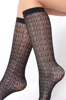 Orietta Çocuk Dizaltı Çorap Siyah Daymod D2222020 Siyah detay görünüm