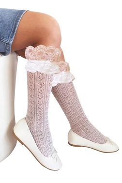 Daymod Orietta File Dantelli Çocuk Dizaltı Çorap Beyaz Daymod D2223016