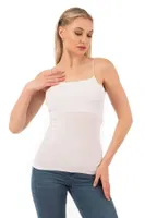 Örme Pamuklu Modal Esnek Rahat İnce Askılı Kadın Atlet Özkan 27042  Beyaz görsel 14