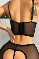 Açık Detaylı Dantelli Fantazi Büstiyer Takım For Dreams 8454 Siyah detay görünüm