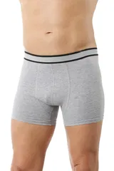 Özkan 11226 Erkek Pamuklu Likralı Esnek Rahat Boxer Gri Şort