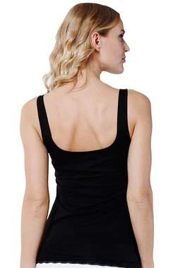 Özkan İnce Askılı Kare Yaka Modal Pamuklu Dantelli Kadın Atlet Özkan 23422 - Alternatif Görünüm