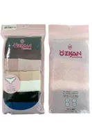 Özkan 26797 7'li Paket Kadın Bel Kismi Tül Detaylı Likralı Pamuklu Esnek Rahat Slip Bikini Külot detay görünüm