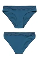 Özkan 26797 7'li Paket Kadın Bel Kismi Tül Detaylı Likralı Pamuklu Esnek Rahat Slip Bikini Külot farklı açı
