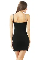 Özkan 7126 Kadın Ip Askılı Viskon Atlet Kombinezon Jüpon Astar Siyah görsel 6