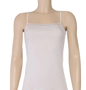 Yıldız Çamaşır Pamuk 3'lü Paket Kalpli İp Askılı Kadın Beyaz Atlet Yıldız 2250