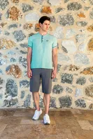 Pamuklu Düğme Yakalı Şort T-Shirt Erkek Pijama Takımı Doreanse 24Y4501