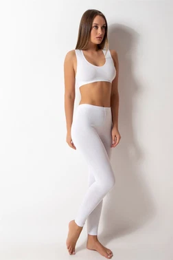 Donex Pamuklu Kumaş Lastikli Bel Uzun Kadın Tayt Donex 1465 - Alternatif Görünüm