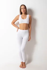 Donex Pamuklu Kumaş Lastikli Bel Uzun Kadın Tayt Donex 1465