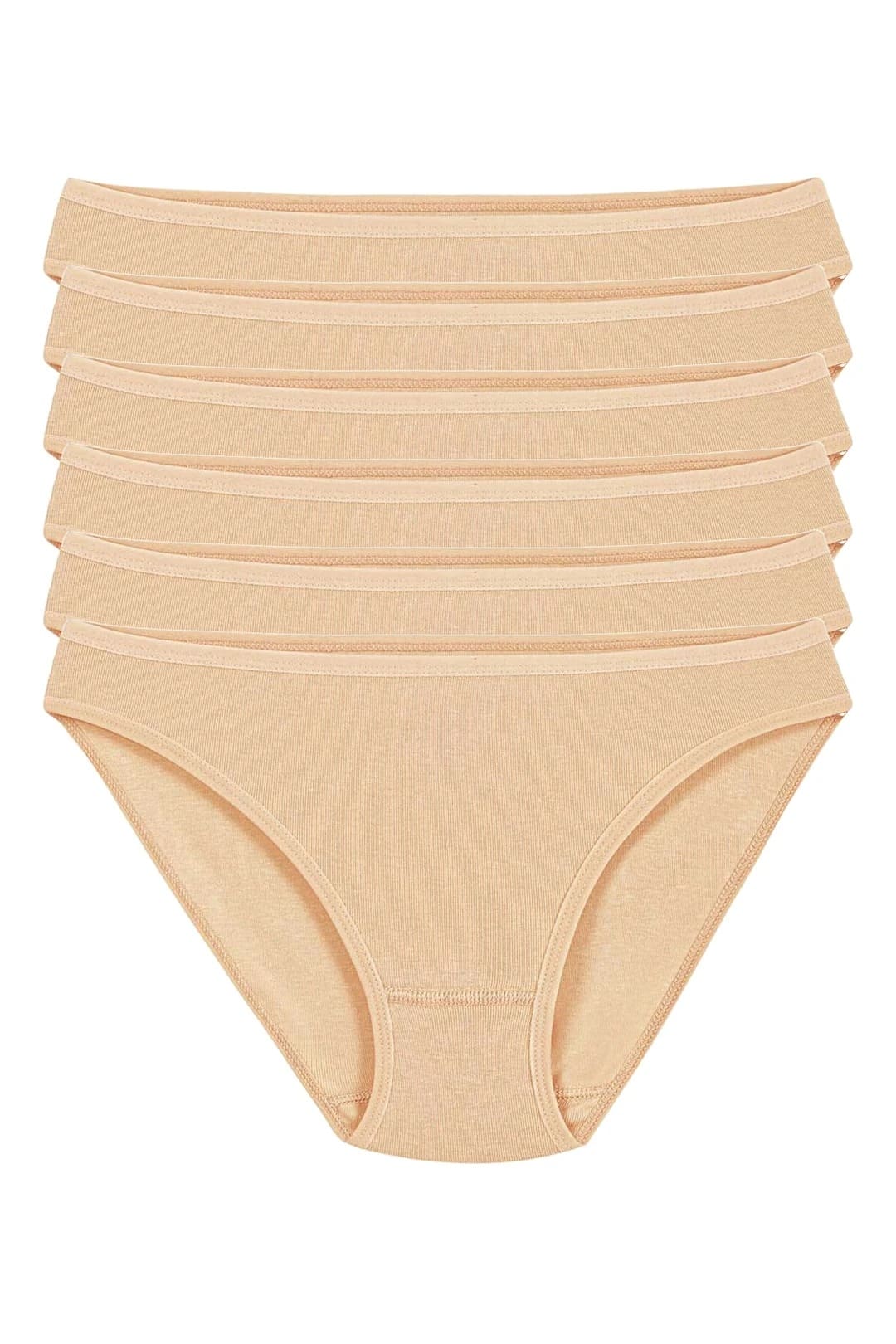 Pamuklu Ten 6'lı Paket Kadın Bikini Külot Yıldız 2124
