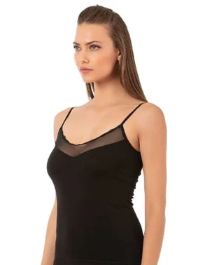 Özkan Pamuklu Tül Detaylı İnce Askılı Kadın Atlet Özkan 20572  - Alternatif Görünüm