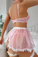 Pembe Boyunluk Akseusarlı Şık Hizmetçi Kostüm Real Passione 20076 Pembe farklı açı