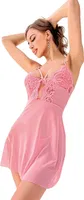 Pembe Fantezi Gecelik Takım Lily Bianca 959 Pembe