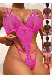 For Dreams Pembe Fiyonklu Dantel Fantazi Kadın Body For Dreams 8457