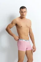 Pembe Strech Cotton Erkek Boxer Wooster W-061 - 3 Adet Pembe detay görünüm
