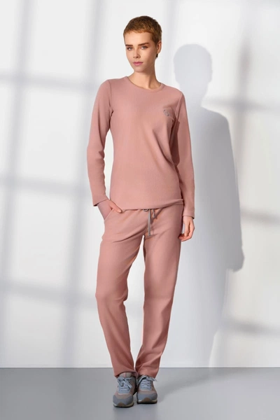 Uzun Kollu Yumoş Kumaş Kadın Pijama Takımı Doreanse 25K4041