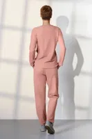 Uzun Kollu Yumoş Kumaş Kadın Pijama Takımı Doreanse 25K4041 detay görünüm