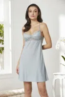 Penye Gecelik Sabahlık Pijama Takım Şort Takım 6'lı Çeyiz Seti Pierre Cardin 5325 Mavi görsel 18