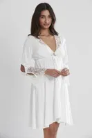 Pierre Cardin 5625 Penye Gecelik Sabahlık Pijama Takım Şort Takım 6'lı Gelin Çeyiz Seti Ekru farklı açı