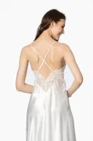 Sırt Dekolteli Çapraz Askılı Saten Dantel Gecelik Pierre Cardin 900  görsel 11