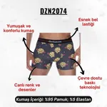 Pizza Desenli Erkek Boxer (Dijital Baskılı) Darkzone DZN2074 farklı açı