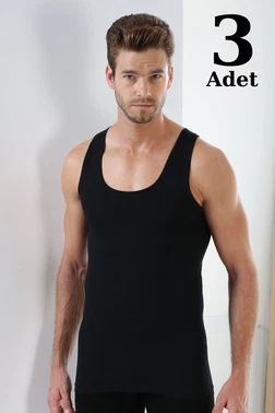 Arma Yıldız Premium Siyah Erkek Atlet 3'lü Paket Arma Yıldız 1001 - 3 ADET