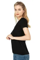 Premium Yumuşak Rahat Kumaş Viskon Bisiklet Yaka Kısa Kollu Örme T-shirt Özkan 26976 Siyah görsel 5