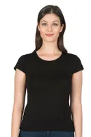Premium Yumuşak Rahat Kumaş Viskon Bisiklet Yaka Kısa Kollu Örme T-shirt Özkan 7123 Siyah