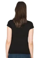 Premium Yumuşak Rahat Kumaş Viskon Bisiklet Yaka Kısa Kollu Örme T-shirt Özkan 7123 Siyah detay görünüm