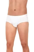 Ribana Beyaz 6'lı Paket %100 Pamuk Kom Erkek Slip Külot Yıldız 07 Beyaz