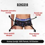 Şapka Desenli Kısa Erkek Boxer Darkzone DZN3310 görsel 4