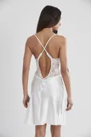 Sırt Dekolteli Saten Dantelli Kısa Kadın GecelikPierre Cardin 680 görsel 13