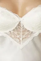 Saten Dantelli Kısa Şort Babydoll Takım Pierre Cardin 425  Ekru görsel 16