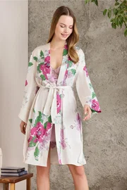 Pierre Cardin Saten Emprime Gecelik Sabahlık Takım Pierre Cardin 2415 