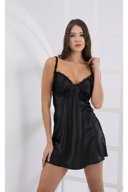 Moonlight Saten Fırfırlı Gecelik Moonlight 9479 - Alternatif Görünüm