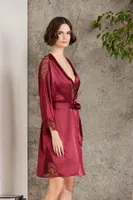 Saten Gecelik Sabahlık Pijama Takım Şort Takım 6'lı Gelin Çeyiz Seti Pierre Cardin 6000 görsel 30