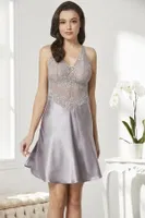 Saten Transparan Dantelli Çapraz Askılı Gecelik Pierre Cardin 850 görsel 19