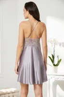 Saten Transparan Dantelli Çapraz Askılı Gecelik Pierre Cardin 850 görsel 21