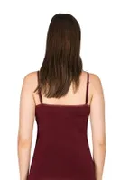 Saten Yaka İnce Askılı Viskon Esnek Yumuşak Kadın Atlet Özkan 25217  Bordo görsel 6