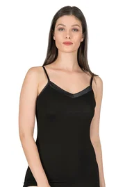 Özkan Saten Yaka İnce Askılı Viskon Esnek Yumuşak Kadın Atlet Özkan 25217 