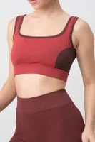 Seamless Fitilli Kalın Askılı Spor Sütyen DoReMi 002-000158 Kiremit görsel 5