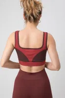 Seamless Fitilli Kalın Askılı Spor Sütyen DoReMi 002-000158 Kiremit görsel 8