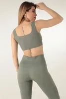Seamless Fitilli Spor Sütyeni DoReMi 002-000144 Haki detay görünüm
