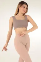 Seamless Fitilli Spor Sütyeni DoReMi 002-000144 Vizon farklı açı