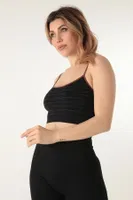 Seamless İnce Askılı Simli Büstiyer Miorre 999-ZZ0140 Siyah görsel 5