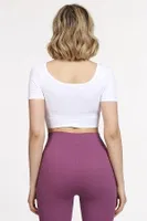 Seamless Kare Yaka Spor Büstiyer DoReMi 002-000192 Beyaz görsel 4